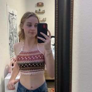 patterned crop top
